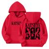 Kids Long Sleeve Pullover Hoodie with Pockets Loose Fit Letter Print Casual Sweatshirt