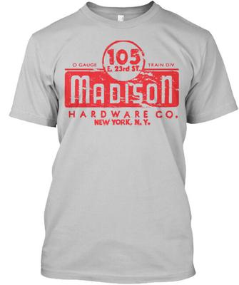 Die Madison Hardware Co. Vintage Blaues T-Shirt Hergestellt in den USA Größe S bis 5XL