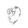 Fashion Geometric Open Stainless Steel Ring Women's Temperament Couple Ring Hand Jewelry