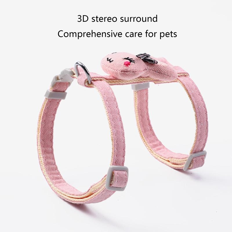 Cats Harness and Leash Set Escape Proof Small Animal Leashes Leash and Collar Easy Control Multicolor Collar & Leash