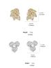 ZAKOL Exquisite Romantic Leaf Flower CZ Stud Earrings Brilliant Micro Paved Zirconia Designer Zircon Gifts for Women