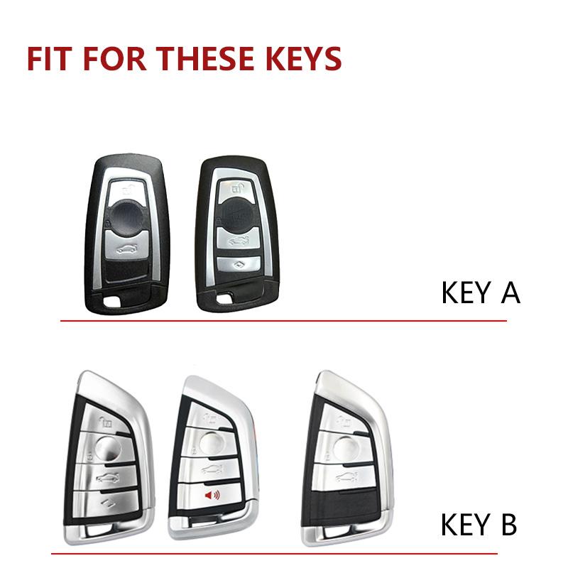 Leather Car Key Fob Case Cover For For Bmw 1 3 5 7 Series X1 X3 X4 X5 F10 F15 F16 F20 F30 F18 F25 M3 M4 E34 Keychain Accessories
