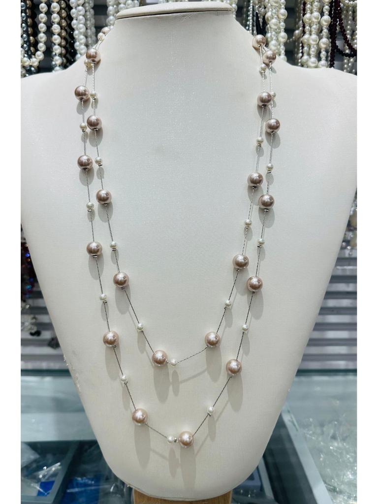 Collar Largo Multicolor de Perlas de 170cm Cadena para Suéter (NL012)