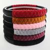 Bling Bling Steering Wheel Cover Universal Luxury Plush Belt Crystal Rhinestone Non-Slip Wheel Protective Cover Women's Girls New 15 Inches Gray