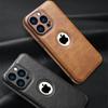 High Quality PU Leather Case for Apple iPhone 16 Pro Max 11 12 13 14 15 Plus X XR Logo View Luxury Business Mobile Phone Cover