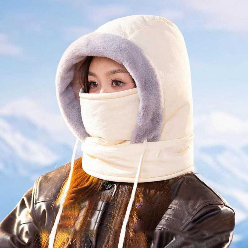 Cold Resistant 3-in-1 Winter Cycling Hat Windproof Lei Feng Hat Warm Scarf Face Mask  Men