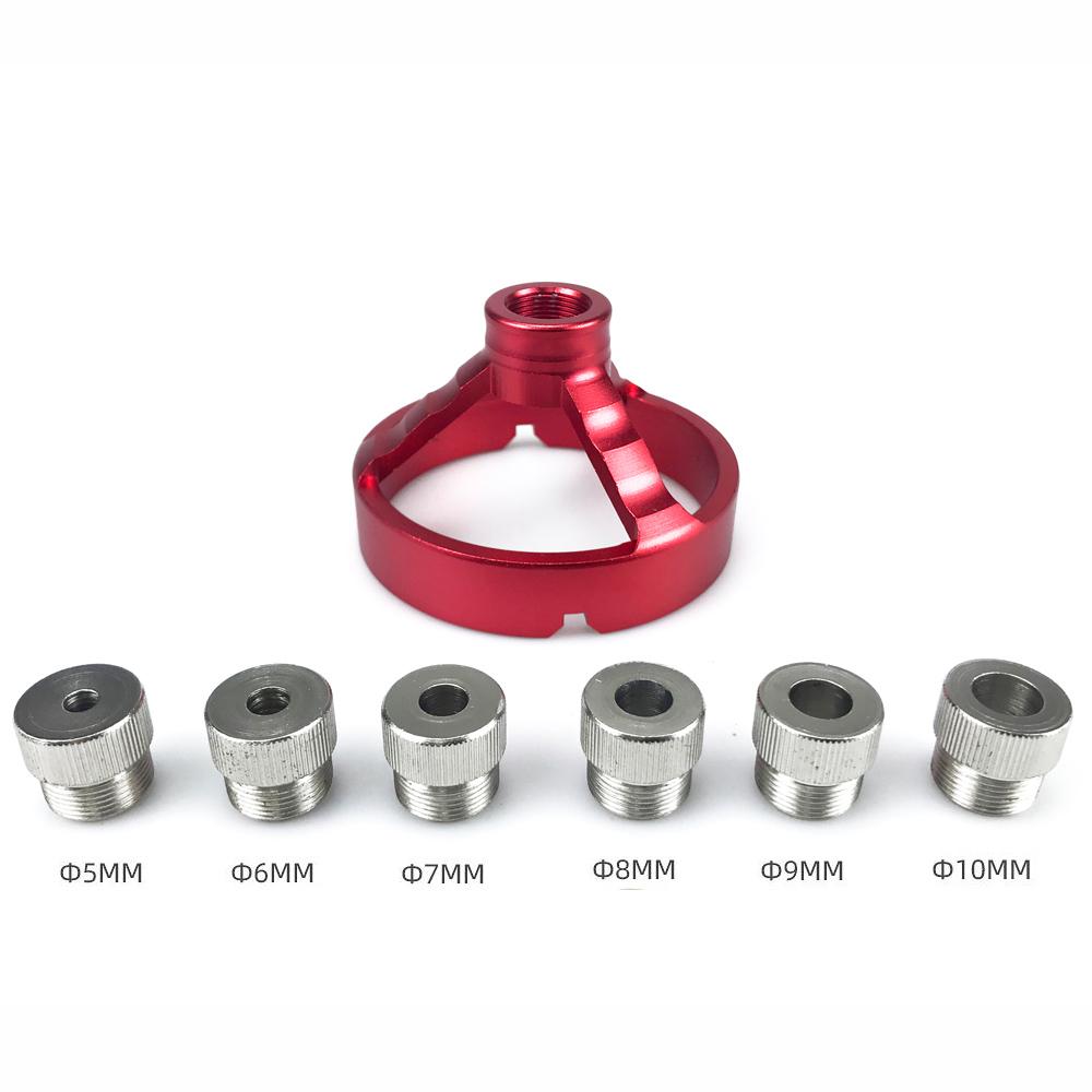 90 Grad Bohrführung Bohrer Aluminiumlegierung Lochstanzer Positionierer Schablone 5/6/7/8/9/10mm Buchse Holzbearbeitungswerkzeuge