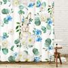 Flower Shower Curtain Spring Watercolor Flower Rabbit Festive Bathroom Curtain Blue And White Flower Shower Curtain Set With Hook