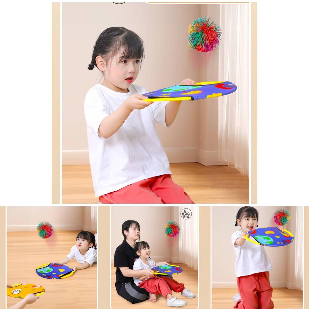 Durable Fabric Bouncing Ring Catch Ball For Kids Sensory Training And Family Activities