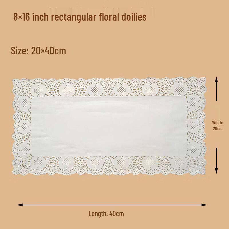 Прямоугольные кружевные жиростойкие салфетки Вутуо