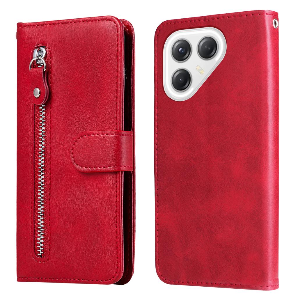 For TECNO Pova 7 Ultra 5G PU Leather Cases with Zipper Pocket Wallet Phone Cover Stand