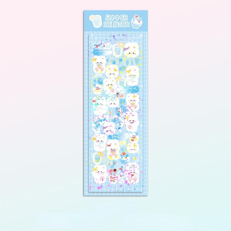 Корейские мультяшные животные, ПВХ водонепроницаемые наклейки, сделай сам, дневник, декоративные наклейки, детские праздничные подарки