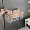 Magnetic Basket Laundry Room Organization Rack Space Saving Foldable Decorative Shelf For Kitchen Dorm Classroom Refrigerator