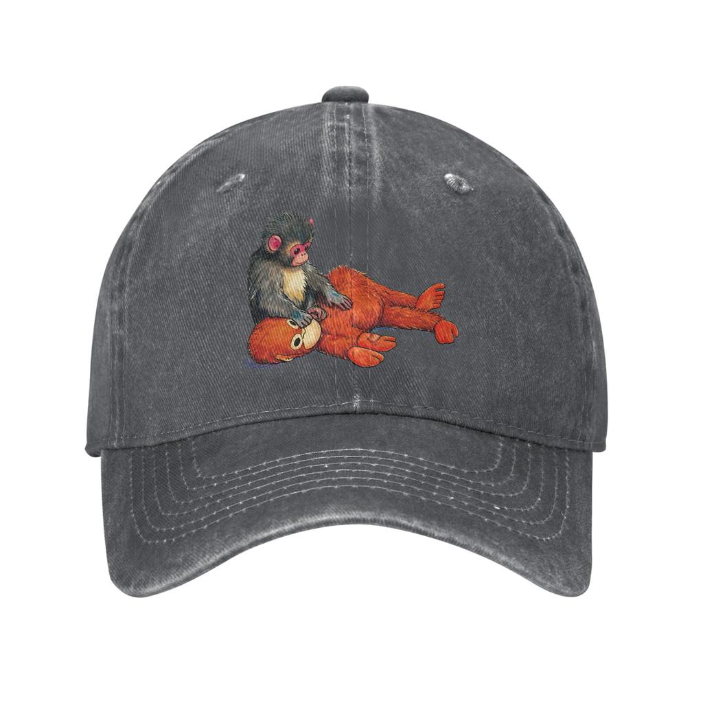 Punch Monkey Baseball Cap Sun Tennis Skate Breathable Washed Trucker Hat Men Women Classic Design Baseball Caps