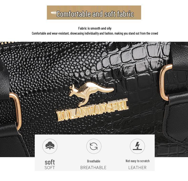 Women's 2025 Fashion Crocodile Texture Handbag: Stylish Single-Shoulder Crossbody Bag