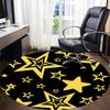 1pc Stars Night Office Round Area Rug, Indoor Mat Suitable ForOffice, Under Office Chairs Bedroom Living Room Home Decor T204