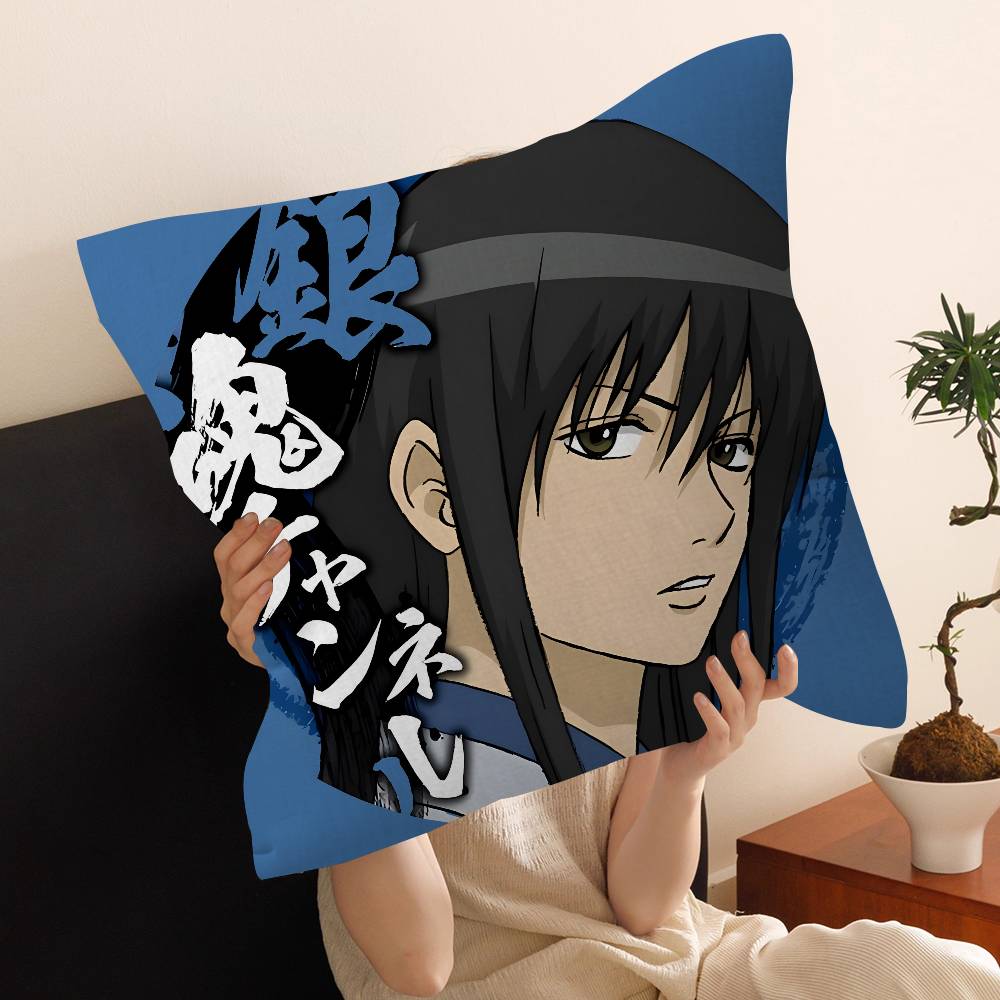 GINTAMA Funny Comedy Anime Pillow Gift Home Office Decoration Bedroom Sofa Car Cushion Cover Case 45x45