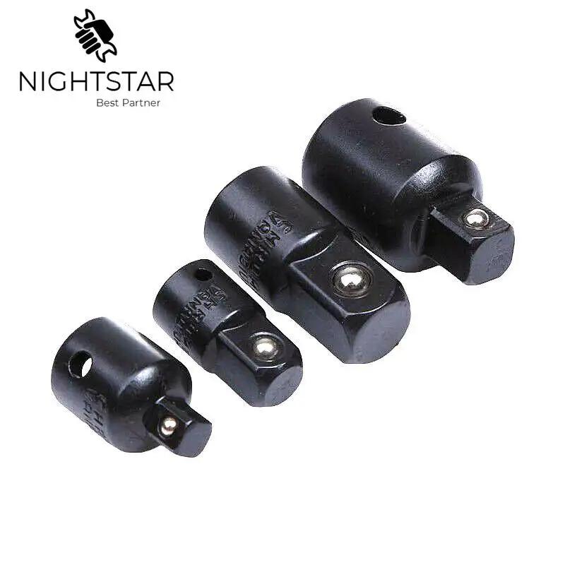 

4Pcs Ratchet Wrench Socket Adapter Spanner Keys Set Converter Drive Reducer 1/4 3/8 1/2 for Woodworking Car Repair чорний