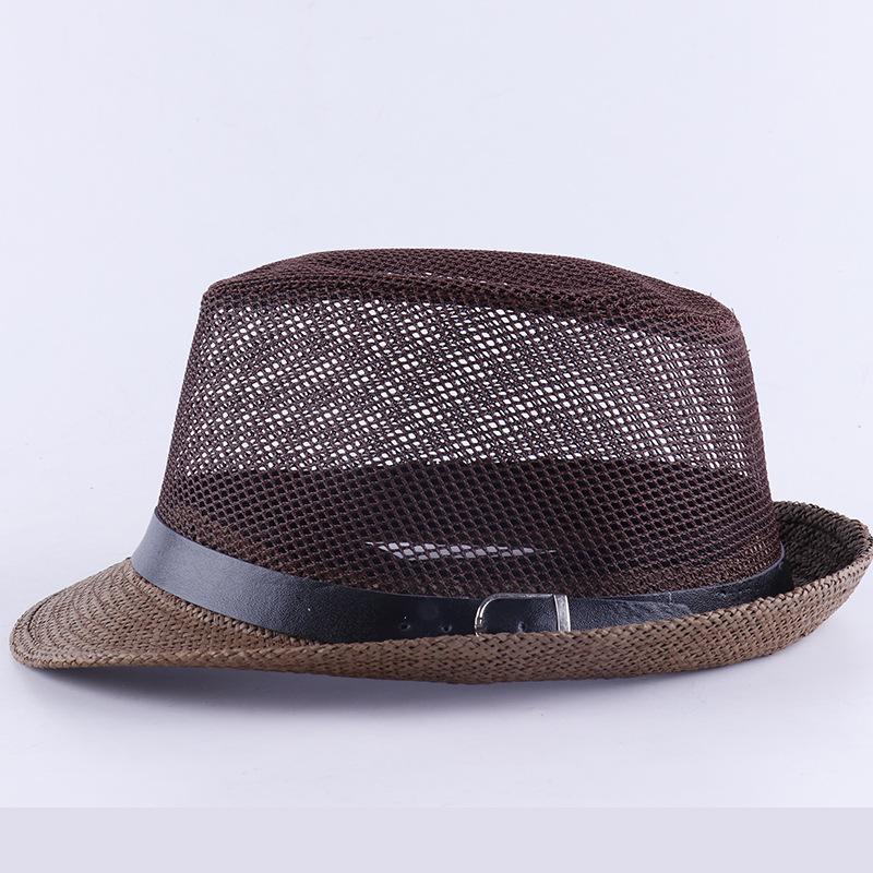 Men's and women's jazz top hats, middle-aged and elderly linen sun hats, jazz hats, men's summer top hats