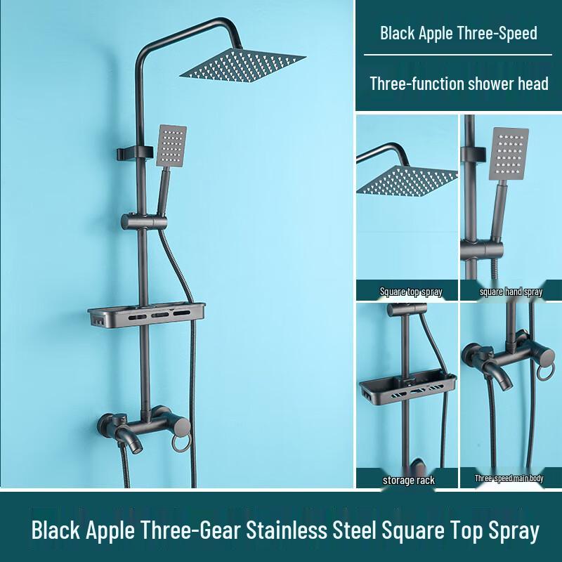 Huinizi Platinum Small Apple Shower Faucet Set