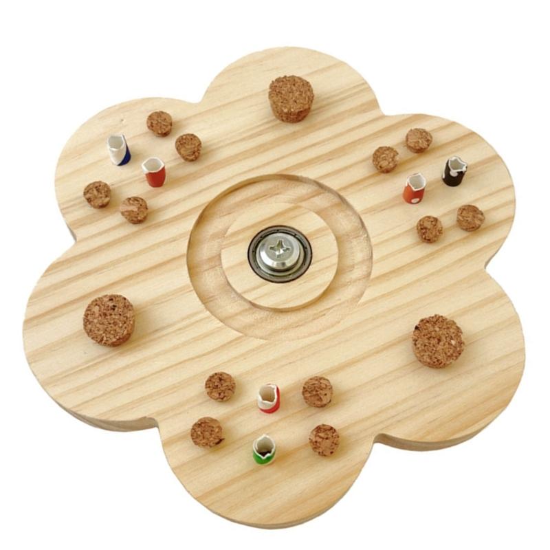 

Bird Block Toy Bird Cage Toy Chewing Puzzle Block Rotating Cork Birdcage Accessories Budgies Entertainment Pecking Toy 1