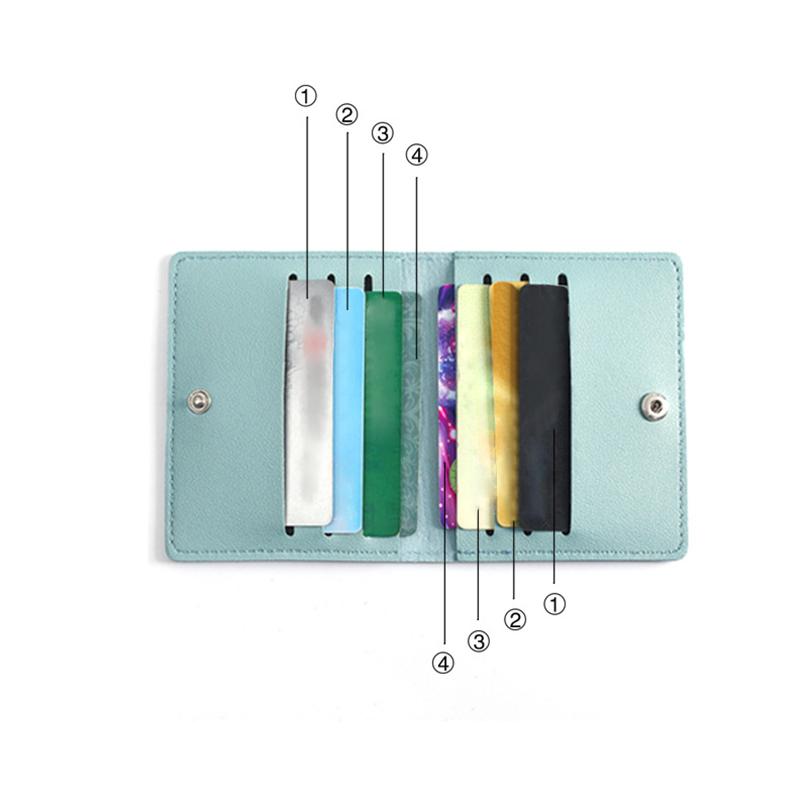 1Pc PU Leather Short ID Wallet Business Ultra Thin Credit Card Bags Purse Hasp Card Holder