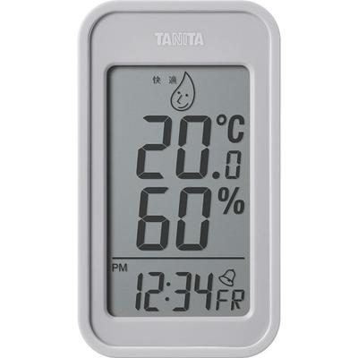 Large Digital Display with Temperature and Magnetic Thermo-Hygrometer (TT-589-GY) Display, Clock, Calendar, Humidity, Wall-Mountable, Tabletop,