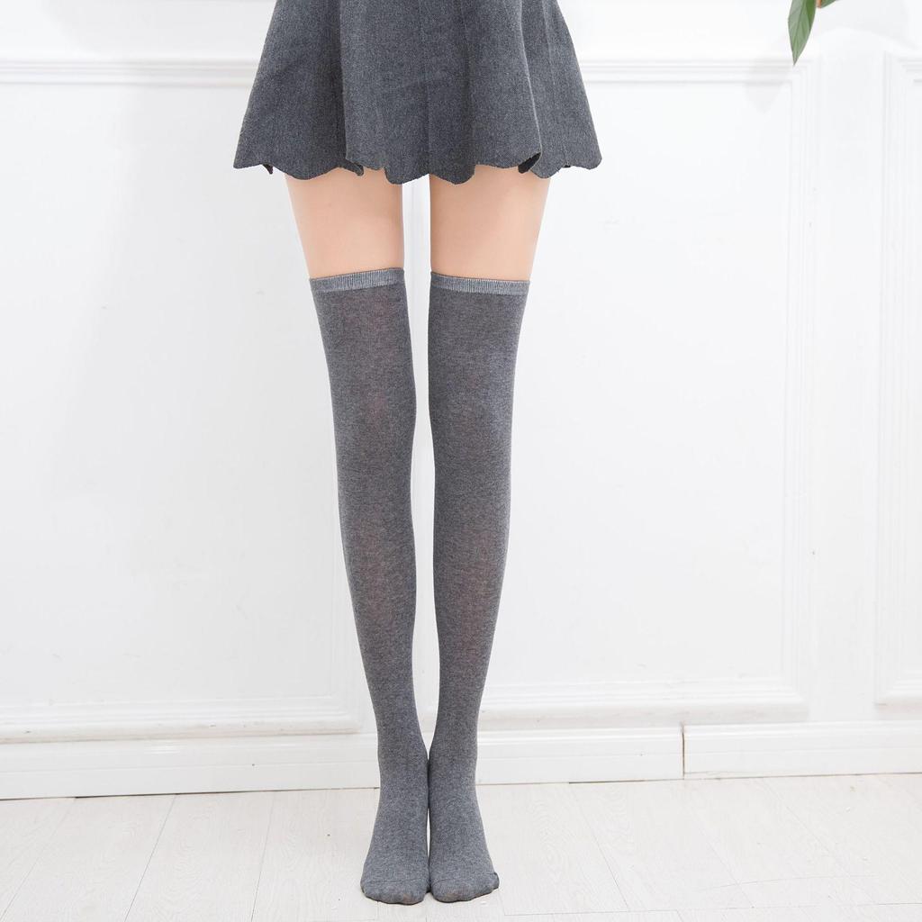 Japanische Preppy Style Gestreifte Baumwoll-Over-the-Knee-Socken