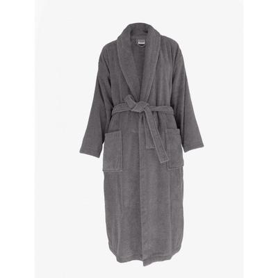 Bathrobe with Shawl Collar Terry Cotton 380 Gr/m² "Naïa" Vent Du Sud - Slate - Size S