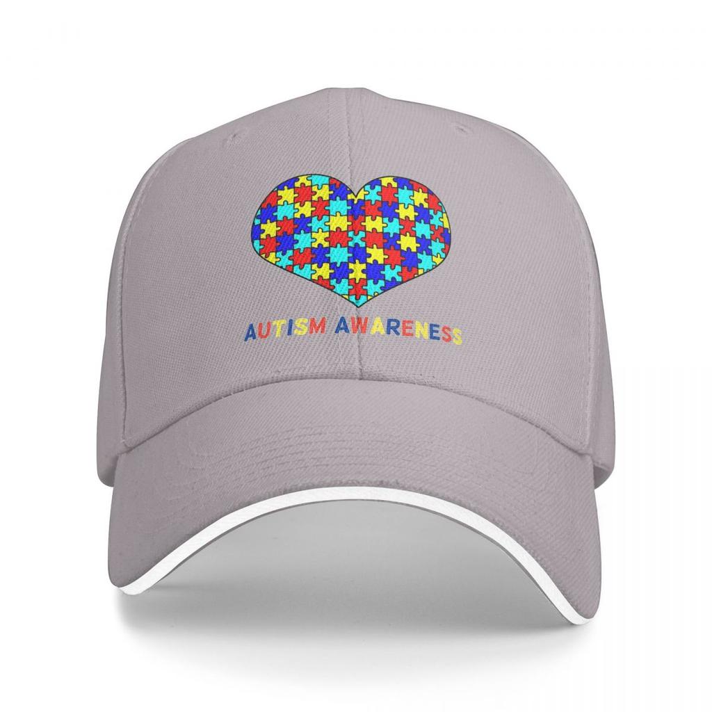 Unisex Baseball Hats Love Heart Autism Awareness Outdoor Streetwear Summer Sports Baseball Caps Hip Hop Cap Casquette Hats