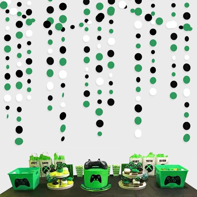 New Paper Circle Garland Banner Round Dots Colorful Colorful Dot Garland Hanging Party Garland Wedding Decorations