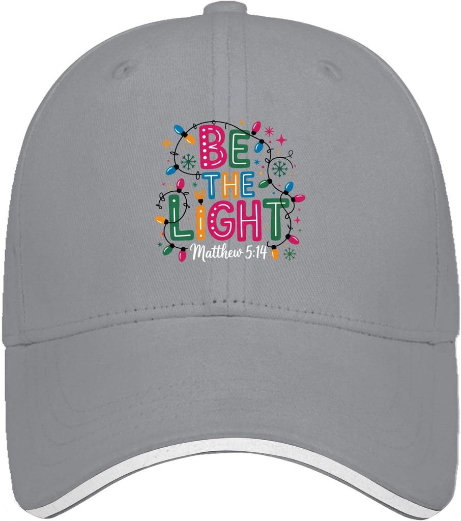 Be The Light Matthew 5 14 Christian Baseball Cap Polyester Adjustable Casual Outdoor Hat Unisex Adult