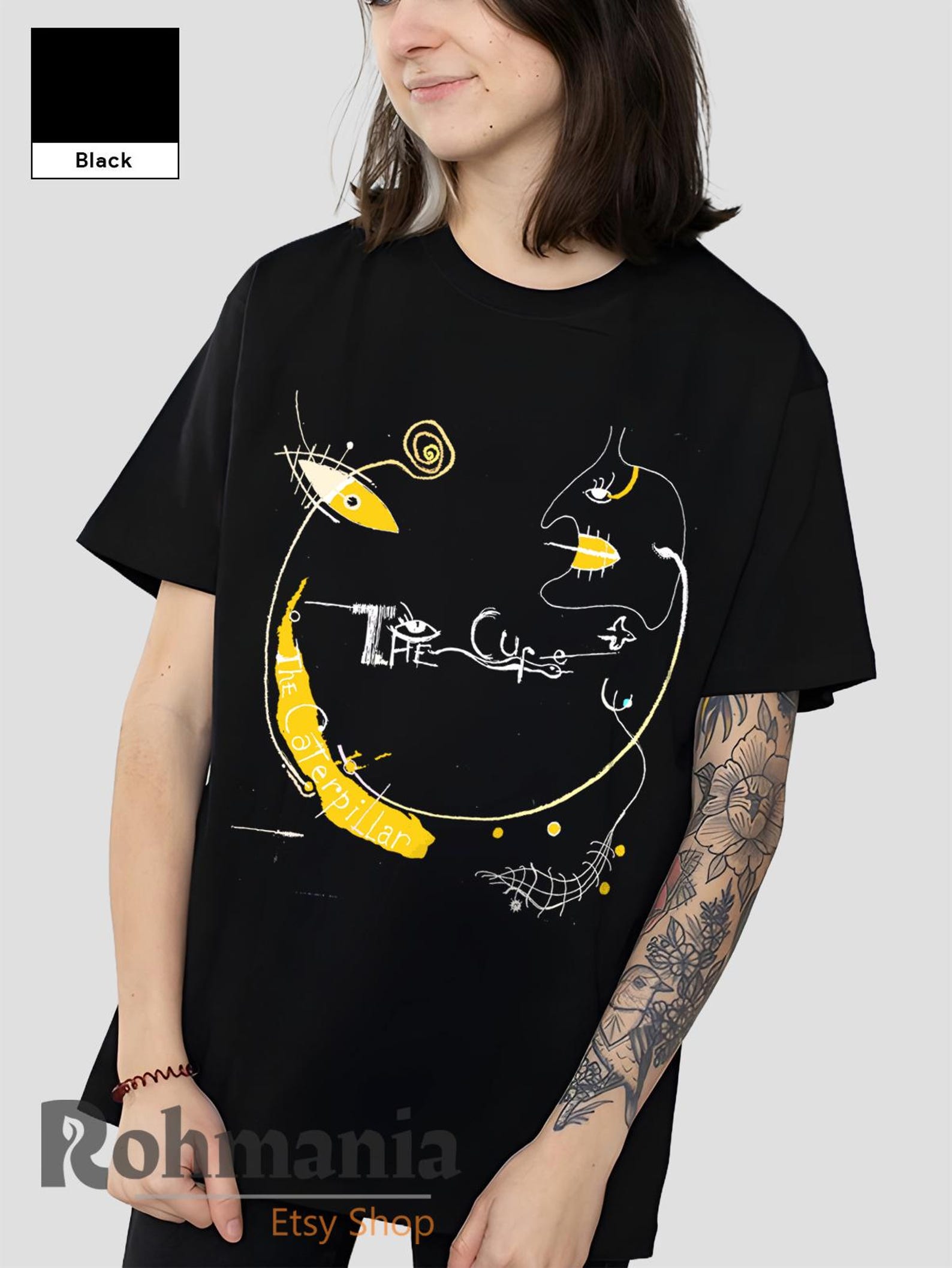 The Cure T-Shirt, Rock Band Music Merch Shirt, Retro 90s Personalized Casual T-Shirt 4XL