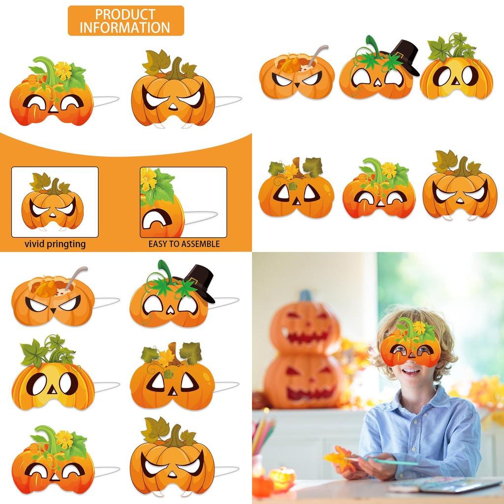Paper Pumpkin Mask Party Prop For Fall Celebration And Holiday Event Decor