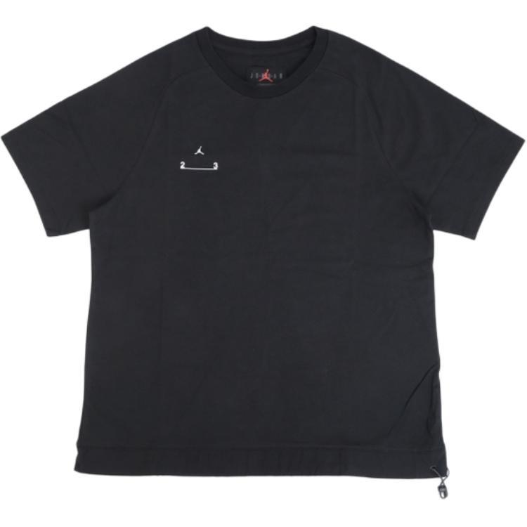 Men s Air Jordan Alphabet Printing Straight Short Sleeve Black T-Shirt DQ8070-010 XL