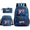 New schoolbag animation three-piece set heat transfer schoolbag small shoulder pencil bag primary and secondary school students backpack