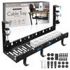 Woodmate Cable Tray by a Professional Cable Adjustable Length [Designed Organizer] Holder, (Black, 1pc)