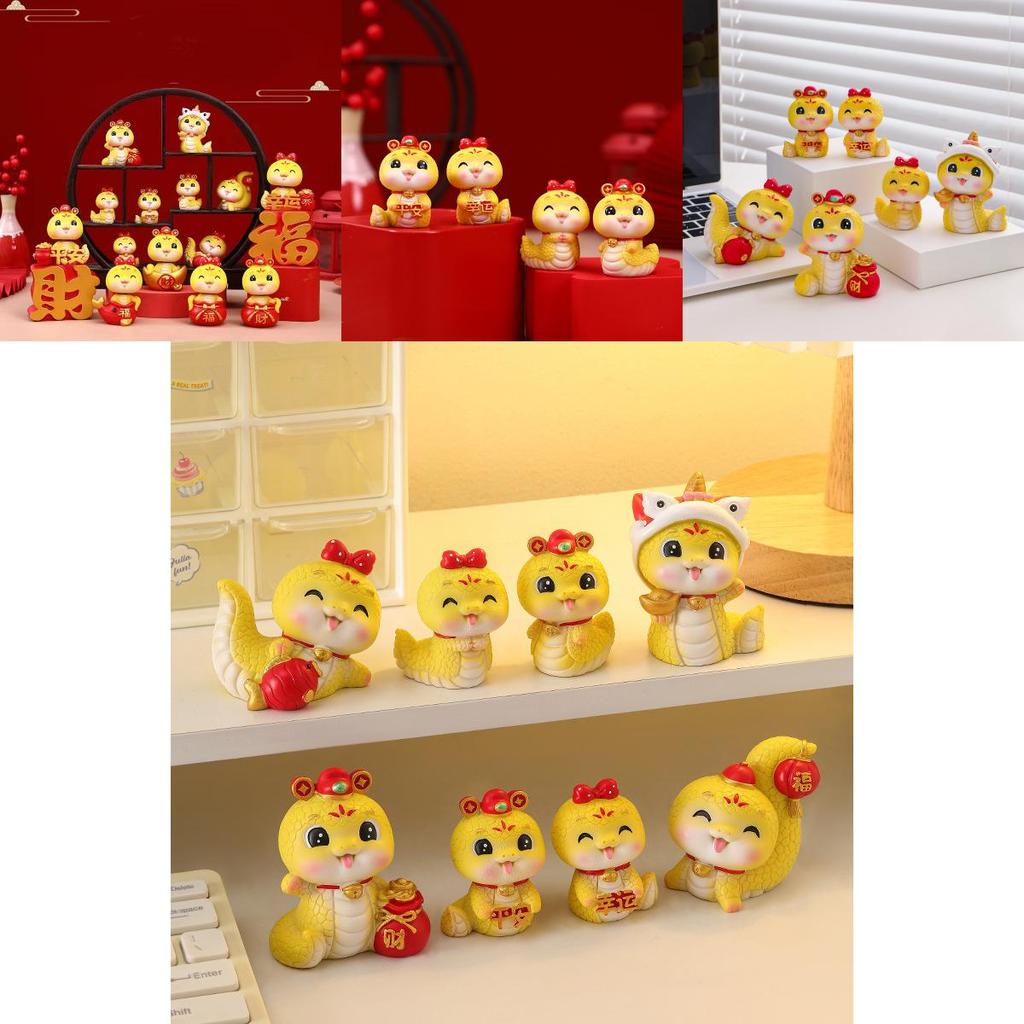 Delightful Resin Snake Figurine Decorative Accent For Home Office Car And Holiday Gifts