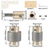 Diamond Grinder Bit Head Tool Set Stained Glass Grinder Bit 1inch 3/4inch 1/4inch 1/8inch Multi-Size Brass Core Diamond