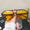 Protective Glasses 4pcs Trend Oversized Square Frame Women Sunglasses Colorful Lens Sun Glasses Outdoor Casual Eyewear UV400