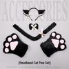 Cute Kitten Cosplay Set: Cat Ears Headband, Paw Gloves & Tail Accessory