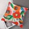 Vivid Bloom Fiesta Square Jacquard Pillow Cover for Sofa Office Waist Cushion Cover Home Decorative Pillowcase