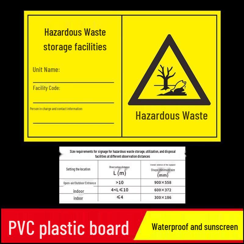 SOXW Hazardous Waste Storage Triangle Sign