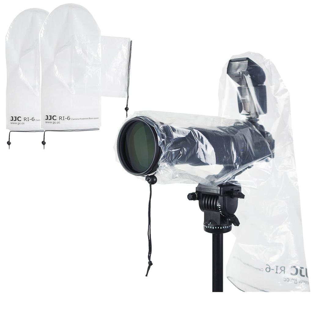 JJC SLR Raincoat with Compatible with Lenses up to 45x17cm for Nikon Z6 Sony Outdoor Rain Camera Rain Jacket 2-Pack Flash, (LxW) Z7II, Z6II, Z7, II,