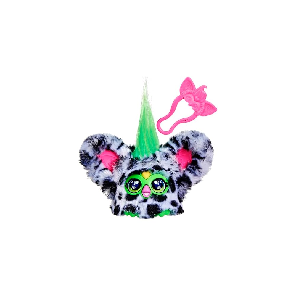 

Hasbro Furby Furblets Moo Mini Plush Toy for Boys and Girls 6 Years and Up Black and White Music G1779