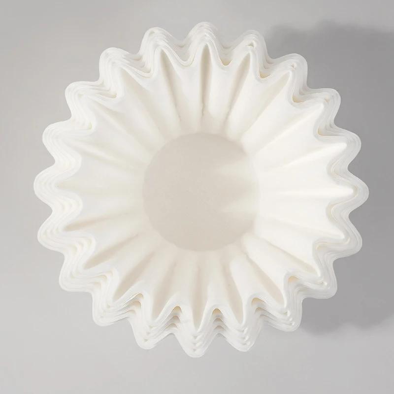 50pcs-White Coffee Filters Single Serving Paper for Coffee Machine 155*45mm White Filter Paper Cake Cup Coffee Paper Bowl