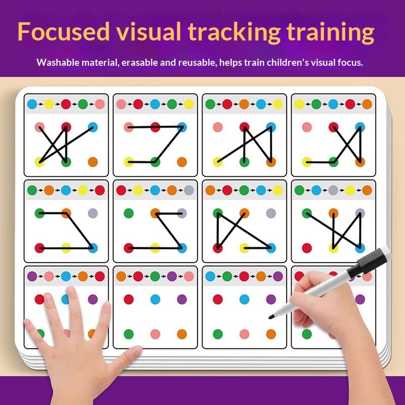 1 Set Children'S Gift Visual Tracking Focus And Attention Training Card Color And Number Recognition Ideal Memory Improvement