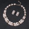 Pearl Necklace Earrings Set Women'S Jewelry Alloy Electroplating