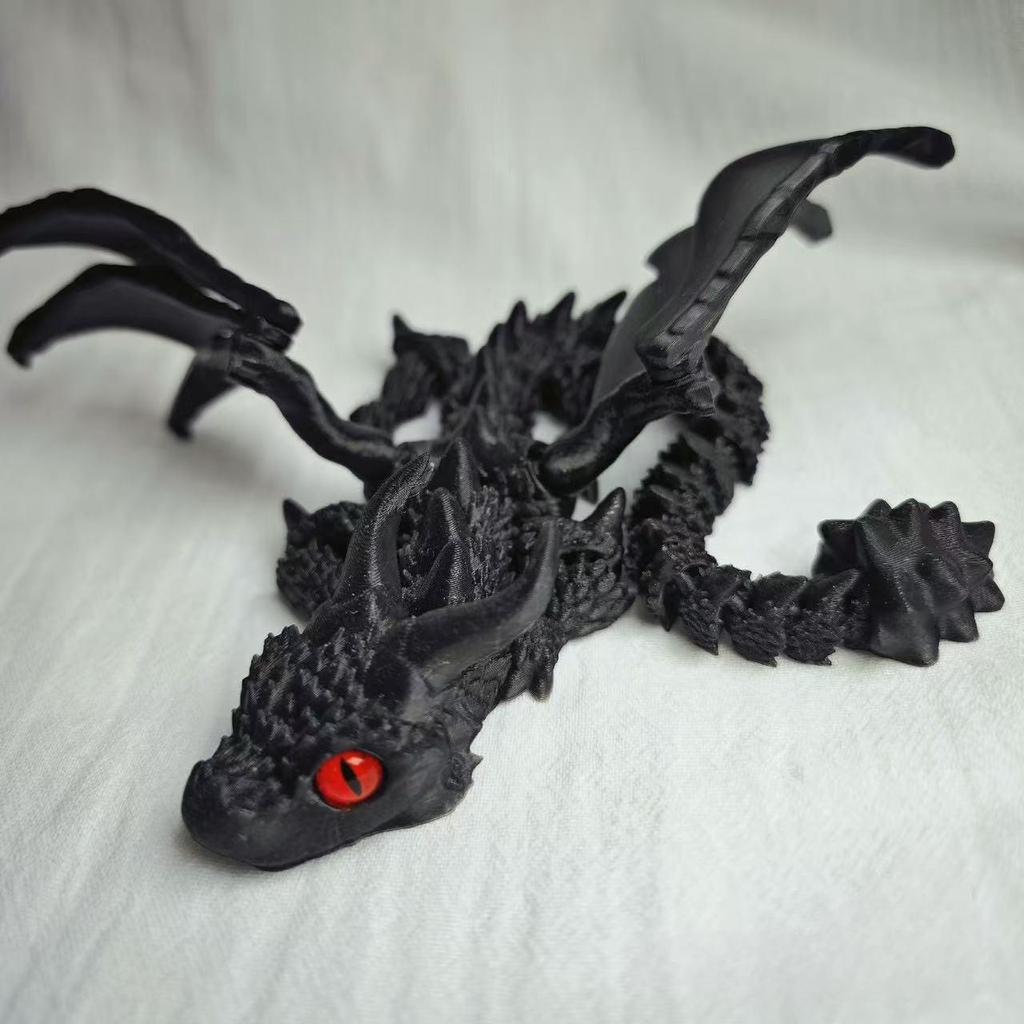 3D Tištěný Magický Drak Pohyblivý Kloub Fidget Hračka Otočný Kloubový Kancelářský Stolní Ornament Hračka pro Dospělé Dětská Řemesla Dárek