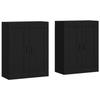VidaXL Armoires murales 2 pcs noir bois d'ingénierie 3198034